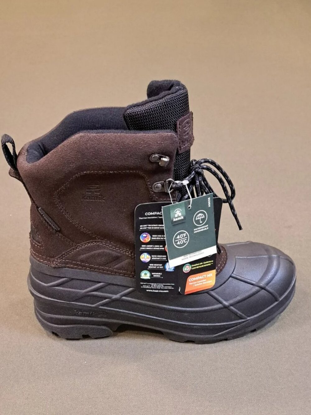 Kamik Fargo 2 Winter Boots - Color: Dark Brown / Black - Size: Men 10
